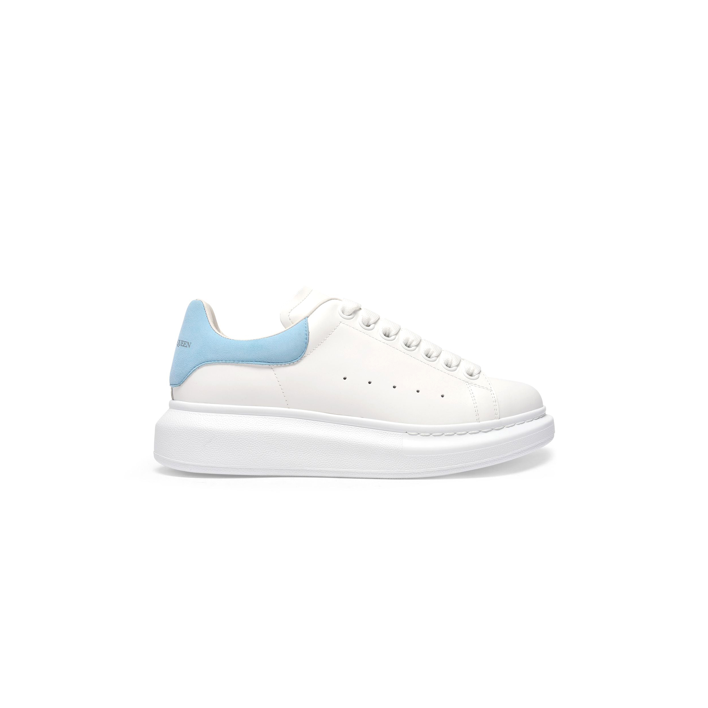 Ale*d*r m*q*en oversized sneaker white powder blue 553770whgp79412